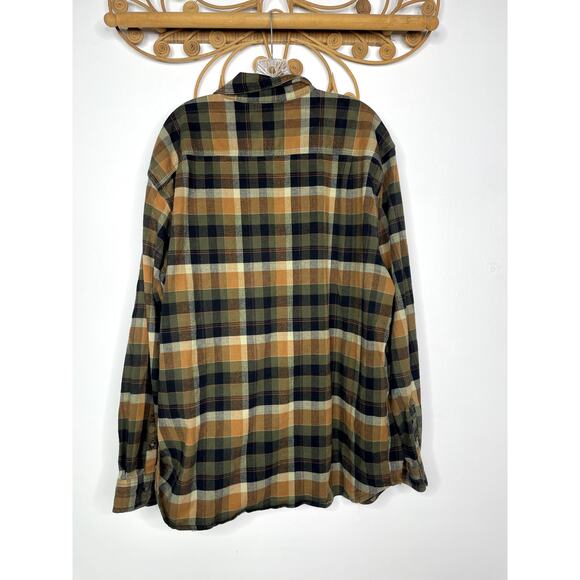 Men's Carhartt plaid flannel relaxed fit button down shirt 2XL - Picture 5 of 5